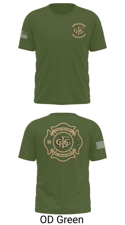 Casa Grande Fire Department 38585599 Old School Cotton Feel Shirt - 50