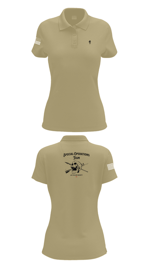 Womens Short Sleeve Performance Polo, Special Operations Team, , Teamtime, Team time, sublimation, custom sports apparel, team uniforms, spirit wear, spiritwear, sports uniforms, custom shirts, team store, custom team store, fundraiser sports, apparel fundraiser