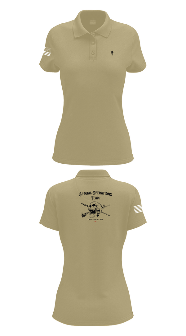 Womens Short Sleeve Performance Polo, Special Operations Team, , Teamtime, Team time, sublimation, custom sports apparel, team uniforms, spirit wear, spiritwear, sports uniforms, custom shirts, team store, custom team store, fundraiser sports, apparel fundraiser