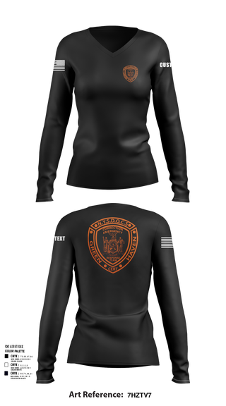 Womens Long Sleeve Vneck Shirt, Green Haven CERT, , Teamtime, Team time, sublimation, custom sports apparel, team uniforms, spirit wear, spiritwear, sports uniforms, custom shirts, team store, custom team store, fundraiser sports, apparel fundraiser