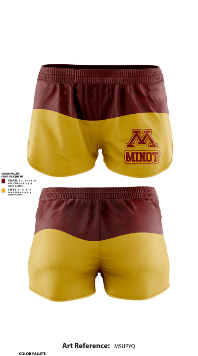 Minot High Majettes Track & Field 57491282 Women's Shorts - 1