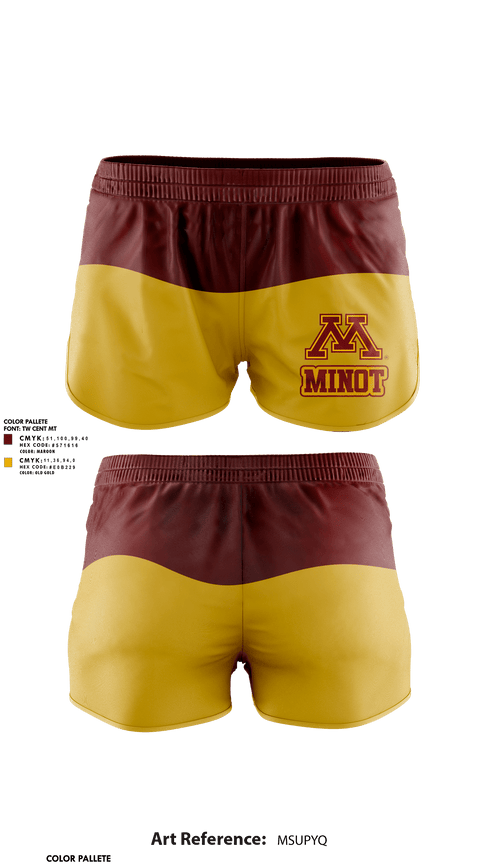 Womens Shorts, Minot High Majettes Track & Field, Track & Field, Teamtime, Team time, sublimation, custom sports apparel, team uniforms, spirit wear, spiritwear, sports uniforms, custom shirts, team store, custom team store, fundraiser sports, apparel fundraiser