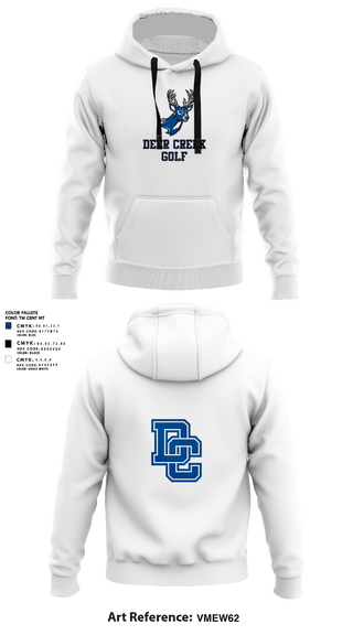 Hoodie, Deer Creek Antlers, Golf, Teamtime, Team time, sublimation, custom sports apparel, team uniforms, spirit wear, spiritwear, sports uniforms, custom shirts, team store, custom team store, fundraiser sports, apparel fundraiser
