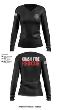 ISA Air base Fire Dept. 19172110 Women's Long Sleeve V-neck Shirt - 68