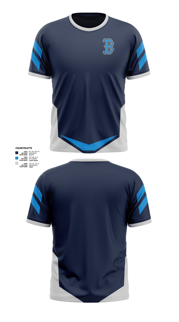 Short Sleeve Performance Shirt, Beacon Bluedemons, Baseball, Teamtime, Team time, sublimation, custom sports apparel, team uniforms, spirit wear, spiritwear, sports uniforms, custom shirts, team store, custom team store, fundraiser sports, apparel fundraiser