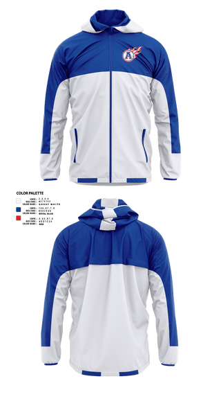 Windbreaker, Blue comets, Track & Field, Teamtime, Team time, sublimation, custom sports apparel, team uniforms, spirit wear, spiritwear, sports uniforms, custom shirts, team store, custom team store, fundraiser sports, apparel fundraiser