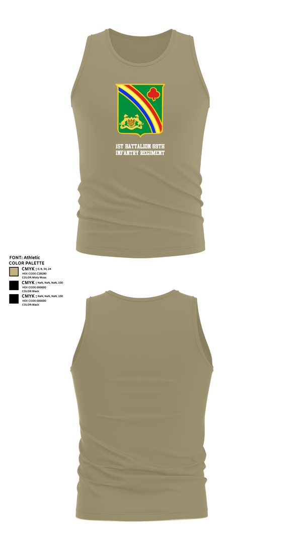 Tank Top, 1st Battalion 69th Infantry Regiment, Army, Teamtime, Team time, sublimation, custom sports apparel, team uniforms, spirit wear, spiritwear, sports uniforms, custom shirts, team store, custom team store, fundraiser sports, apparel fundraiser