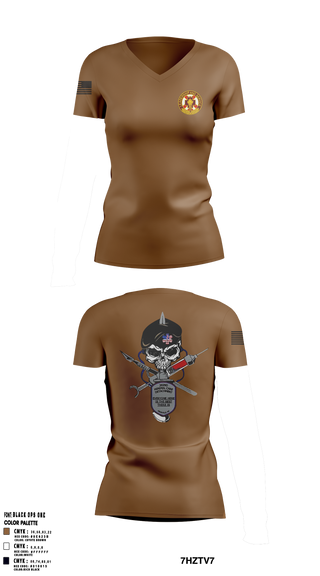 Womens Short Sleeve Vneck Shirt, 382nd Minimal Care Detachment, Army, Teamtime, Team time, sublimation, custom sports apparel, team uniforms, spirit wear, spiritwear, sports uniforms, custom shirts, team store, custom team store, fundraiser sports, apparel fundraiser