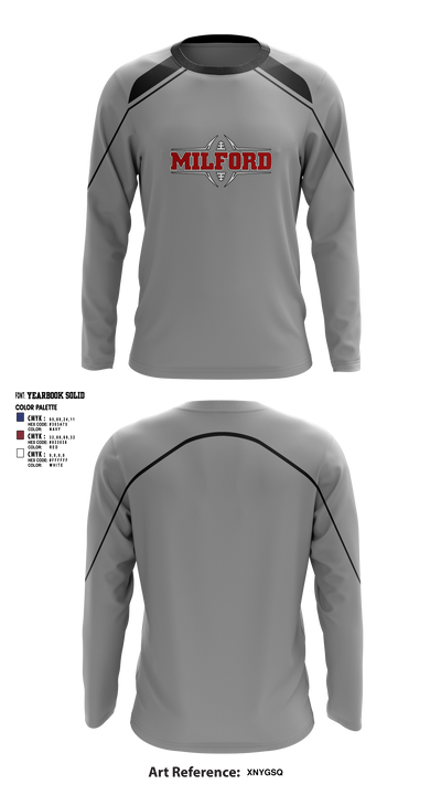 Milford Eagles Pop Warner Football and Cheer 85500081 Long Sleeve Performance Shirt 6 (2)