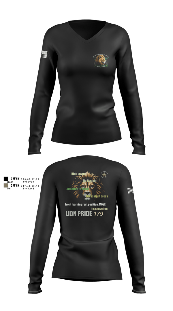 Womens Long Sleeve Vneck Shirt, BSO, , Teamtime, Team time, sublimation, custom sports apparel, team uniforms, spirit wear, spiritwear, sports uniforms, custom shirts, team store, custom team store, fundraiser sports, apparel fundraiser