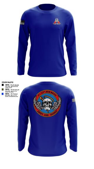 Long Sleeve Performance Shirt, A Co, 2-13th Aviation Regiment, , Teamtime, Team time, sublimation, custom sports apparel, team uniforms, spirit wear, spiritwear, sports uniforms, custom shirts, team store, custom team store, fundraiser sports, apparel fundraiser