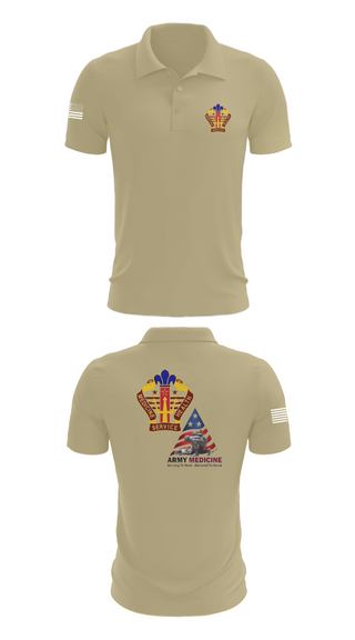 Short Sleeve Performance Polo, USA MEDDAC KAHC, Army, Teamtime, Team time, sublimation, custom sports apparel, team uniforms, spirit wear, spiritwear, sports uniforms, custom shirts, team store, custom team store, fundraiser sports, apparel fundraiser