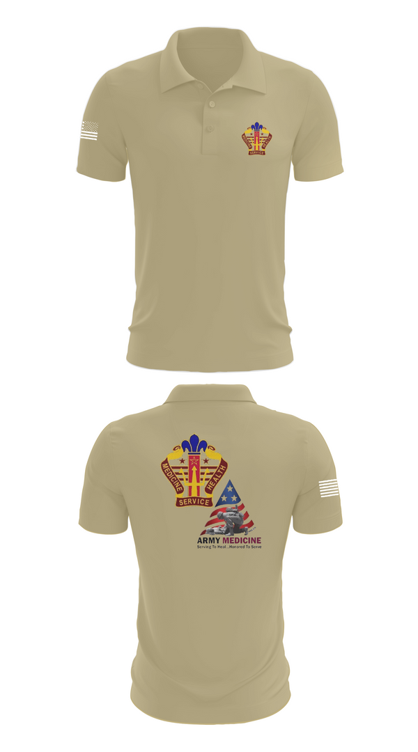 Short Sleeve Performance Polo, USA MEDDAC KAHC, Army, Teamtime, Team time, sublimation, custom sports apparel, team uniforms, spirit wear, spiritwear, sports uniforms, custom shirts, team store, custom team store, fundraiser sports, apparel fundraiser