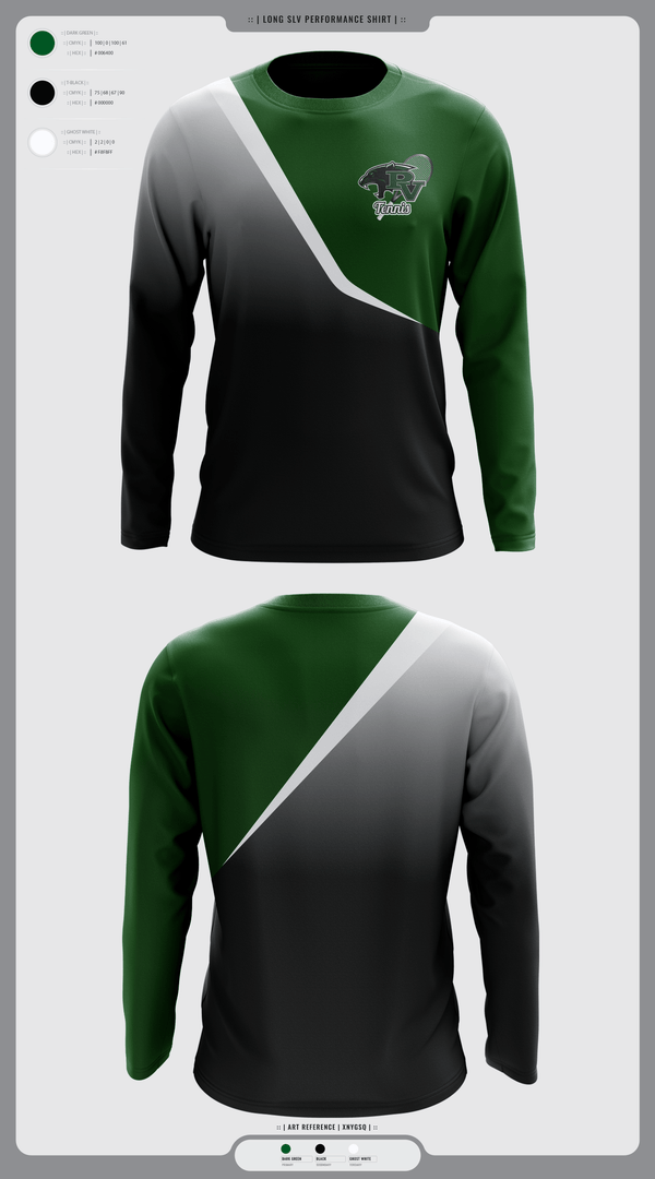 Long Sleeve Performance Shirt, Palo Verde Panthers, Tennis, Teamtime, Team time, sublimation, custom sports apparel, team uniforms, spirit wear, spiritwear, sports uniforms, custom shirts, team store, custom team store, fundraiser sports, apparel fundraiser