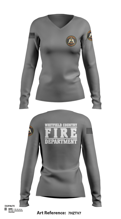 Station 12 TRT 63854404 Women's Long Sleeve V-neck Shirt - 115