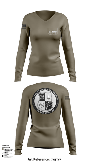 Womens Long Sleeve Vneck Shirt, Naval Research Lab, , Teamtime, Team time, sublimation, custom sports apparel, team uniforms, spirit wear, spiritwear, sports uniforms, custom shirts, team store, custom team store, fundraiser sports, apparel fundraiser