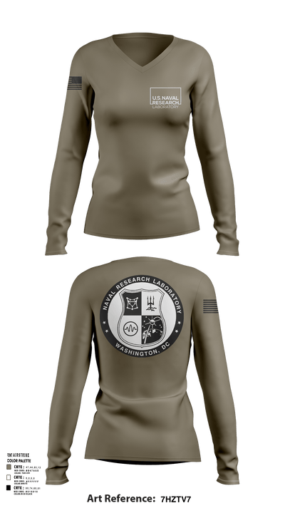 Naval Research Lab 68705363 Women's Long Sleeve V-neck Shirt - 113