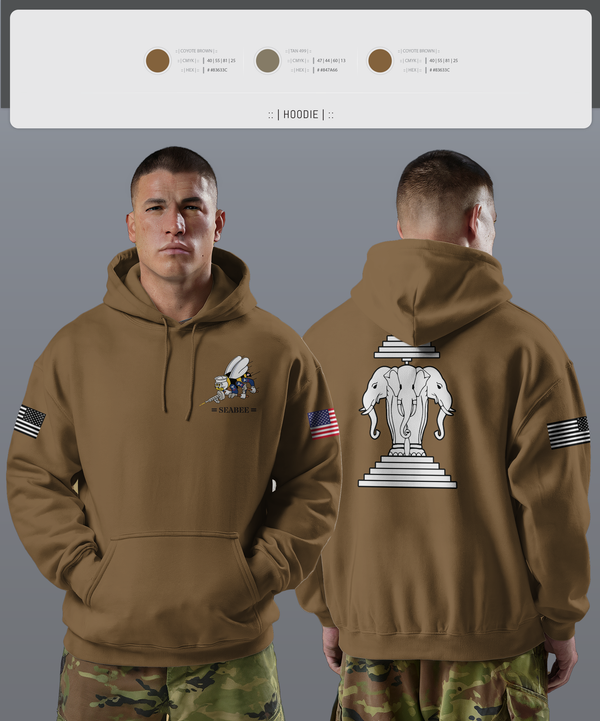Hoodie, Seabee, Navy, Teamtime, Team time, sublimation, custom sports apparel, team uniforms, spirit wear, spiritwear, sports uniforms, custom shirts, team store, custom team store, fundraiser sports, apparel fundraiser
