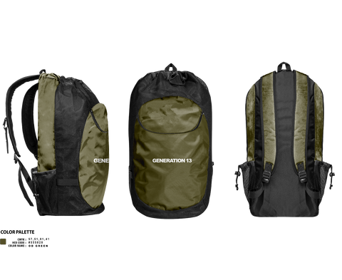 Gear Bag, Generation 13, , Teamtime, Team time, sublimation, custom sports apparel, team uniforms, spirit wear, spiritwear, sports uniforms, custom shirts, team store, custom team store, fundraiser sports, apparel fundraiser