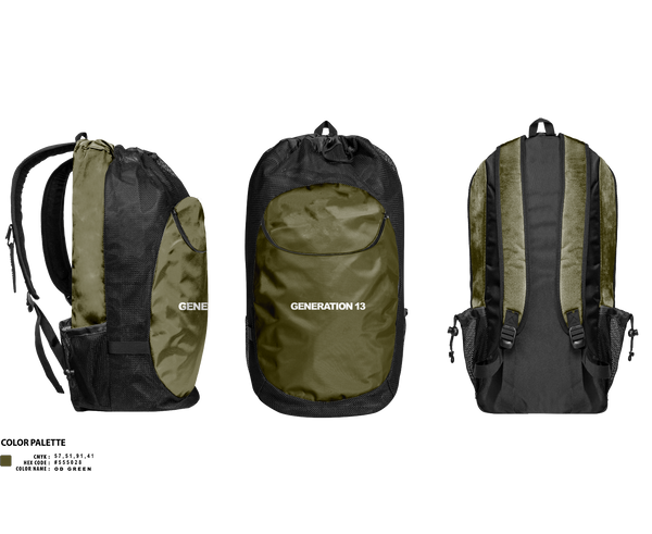 Gear Bag, Generation 13, , Teamtime, Team time, sublimation, custom sports apparel, team uniforms, spirit wear, spiritwear, sports uniforms, custom shirts, team store, custom team store, fundraiser sports, apparel fundraiser