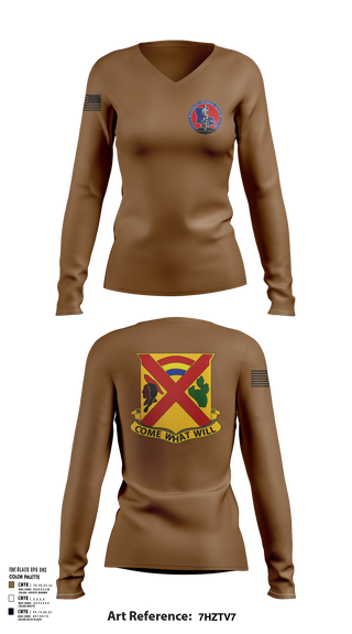 Womens Long Sleeve Vneck Shirt, Charley troop 2-108 CAV, , Teamtime, Team time, sublimation, custom sports apparel, team uniforms, spirit wear, spiritwear, sports uniforms, custom shirts, team store, custom team store, fundraiser sports, apparel fundraiser