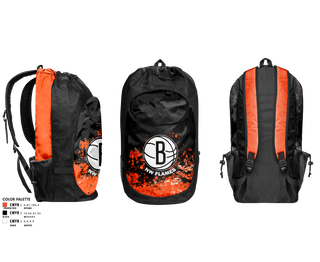 Gear Bag, NW FLAMES, Men's Basketball, Teamtime, Team time, sublimation, custom sports apparel, team uniforms, spirit wear, spiritwear, sports uniforms, custom shirts, team store, custom team store, fundraiser sports, apparel fundraiser