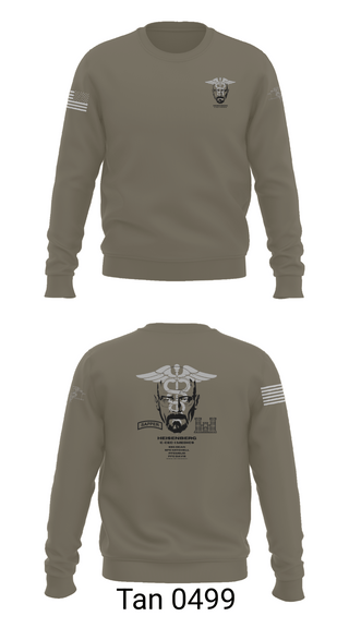 Crew Neck Sweatshirt, Heisenberg’s, Army, Teamtime, Team time, sublimation, custom sports apparel, team uniforms, spirit wear, spiritwear, sports uniforms, custom shirts, team store, custom team store, fundraiser sports, apparel fundraiser