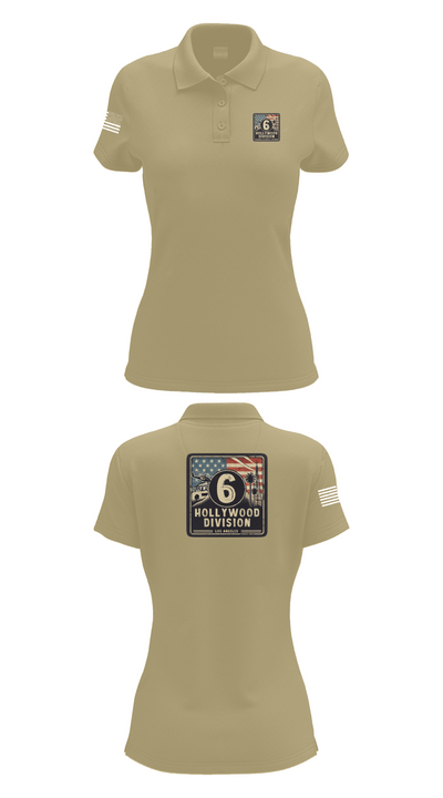 Hollywood Division 53010755 Women's Short Sleeve Performance Polo  - 90