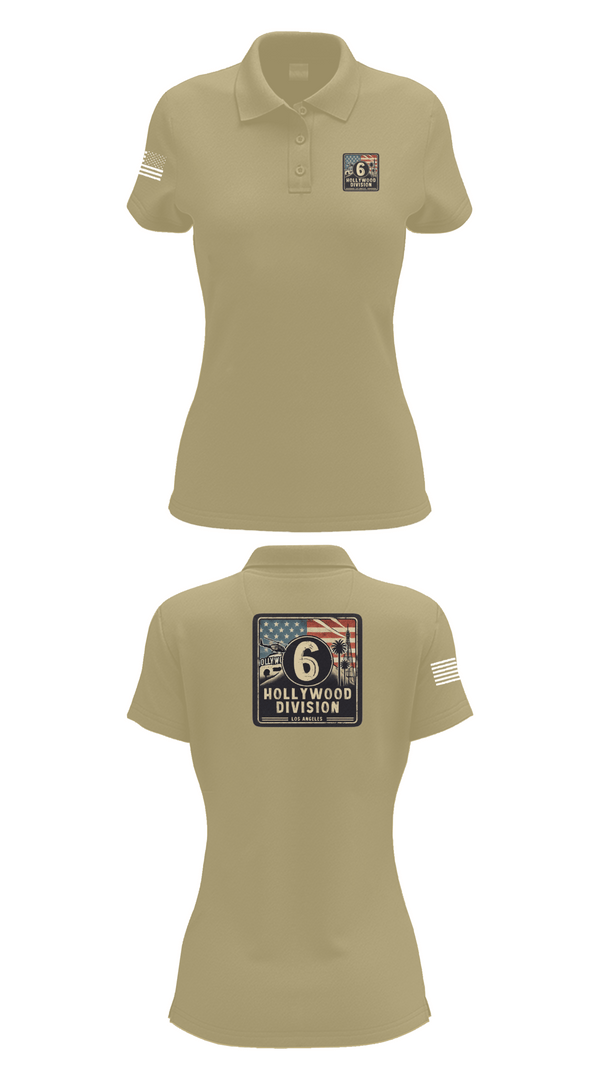 Womens Short Sleeve Performance Polo, Hollywood Division, Police, Teamtime, Team time, sublimation, custom sports apparel, team uniforms, spirit wear, spiritwear, sports uniforms, custom shirts, team store, custom team store, fundraiser sports, apparel fundraiser