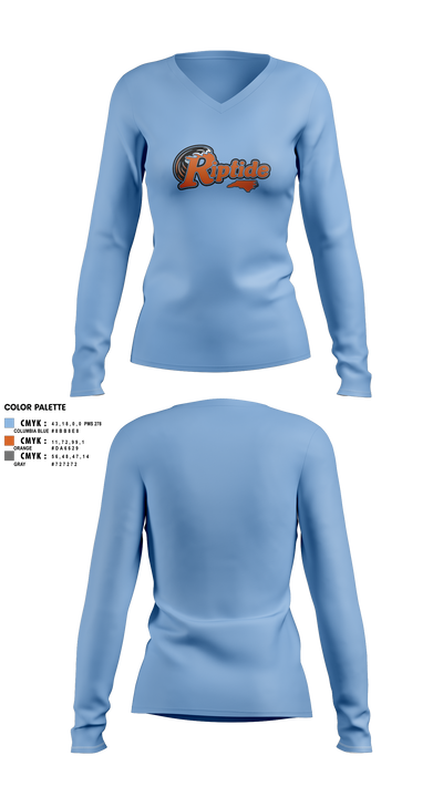 Carolina Riptide 96091150 Women's Long Sleeve V-neck Shirt - 5