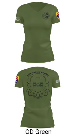 Womens Short Sleeve Vneck Shirt, 132d MRBC, 579th EN BN, 49th MP DIV, , Teamtime, Team time, sublimation, custom sports apparel, team uniforms, spirit wear, spiritwear, sports uniforms, custom shirts, team store, custom team store, fundraiser sports, apparel fundraiser