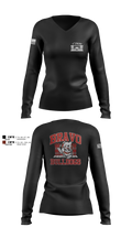 Bravo Company “Bulldogs” 31st Engineer Battalion 91447839 Women's Long Sleeve V-neck Shirt - 2