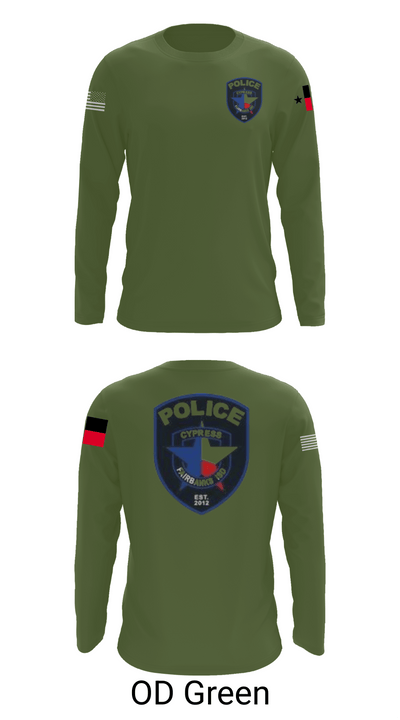 Cypress- Fairbanks ISD Police Department 56419862 Long Sleeve Performance Shirt 44