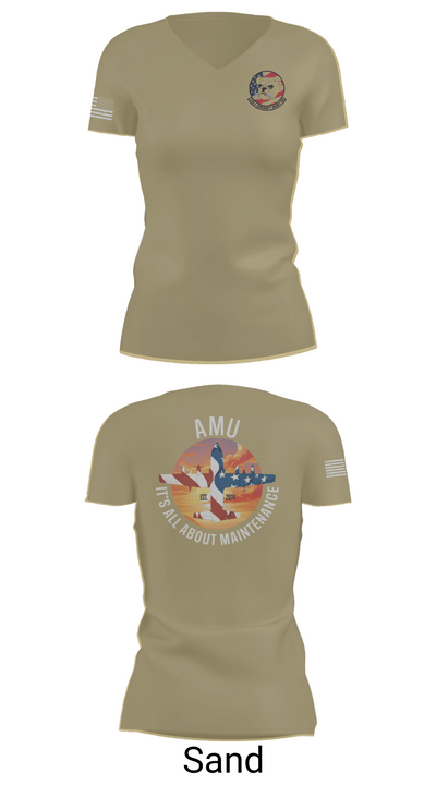 910th AMXS 63315708 Women's Short Sleeve V-neck Shirt - 88