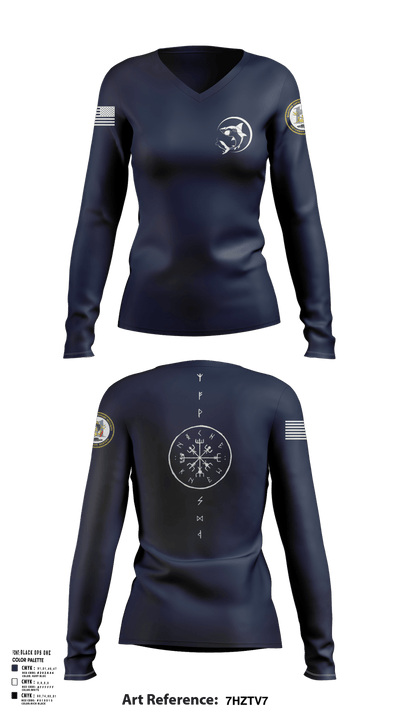 MSRON-11 28589297 Women's Long Sleeve V-neck Shirt - 105 (3)
