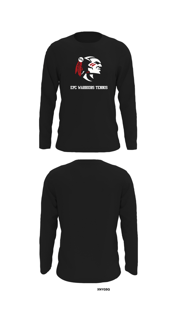 Long Sleeve Performance Shirt, EPC Warriors Tennis, Tennis, Teamtime, Team time, sublimation, custom sports apparel, team uniforms, spirit wear, spiritwear, sports uniforms, custom shirts, team store, custom team store, fundraiser sports, apparel fundraiser