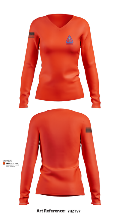 Recruiting and Retention Battalion 2441772 Women's Long Sleeve V-neck Shirt - 102