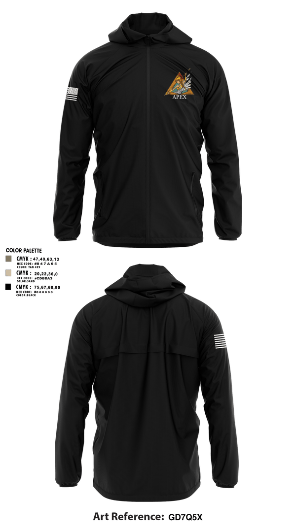 Windbreaker, Apex, 502d IEW BN, Army, Teamtime, Team time, sublimation, custom sports apparel, team uniforms, spirit wear, spiritwear, sports uniforms, custom shirts, team store, custom team store, fundraiser sports, apparel fundraiser