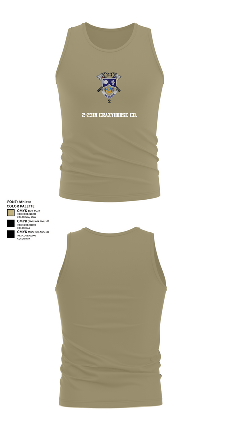 Tank Top, 2-23IN CRAZYHORSE CO., , Teamtime, Team time, sublimation, custom sports apparel, team uniforms, spirit wear, spiritwear, sports uniforms, custom shirts, team store, custom team store, fundraiser sports, apparel fundraiser