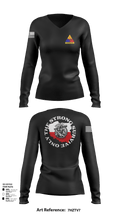 261st BSC CAVEMAN PLT 28746409 Women's Long Sleeve V-neck Shirt - 102