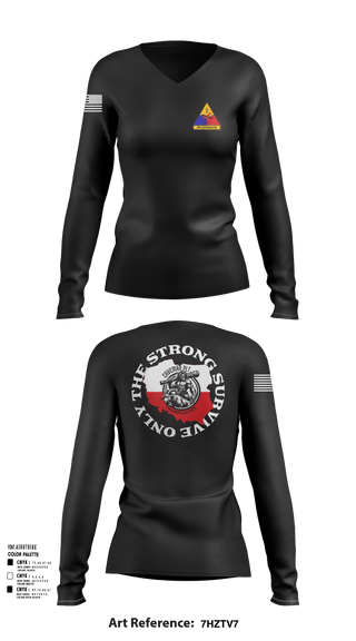 Womens Long Sleeve Vneck Shirt, 261st BSC CAVEMAN PLT, , Teamtime, Team time, sublimation, custom sports apparel, team uniforms, spirit wear, spiritwear, sports uniforms, custom shirts, team store, custom team store, fundraiser sports, apparel fundraiser
