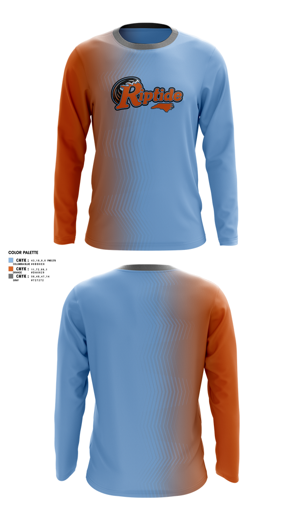 Long Sleeve Performance Shirt, Carolina Riptide, Baseball, Teamtime, Team time, sublimation, custom sports apparel, team uniforms, spirit wear, spiritwear, sports uniforms, custom shirts, team store, custom team store, fundraiser sports, apparel fundraiser
