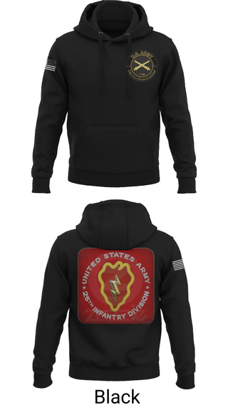 Hoodie, 25th infantry division C-Btry 1/8 FA, , Teamtime, Team time, sublimation, custom sports apparel, team uniforms, spirit wear, spiritwear, sports uniforms, custom shirts, team store, custom team store, fundraiser sports, apparel fundraiser