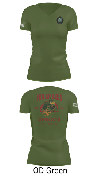 Womens Short Sleeve Vneck Shirt, 1SFG(A), 3rd BN, BSC, , Teamtime, Team time, sublimation, custom sports apparel, team uniforms, spirit wear, spiritwear, sports uniforms, custom shirts, team store, custom team store, fundraiser sports, apparel fundraiser