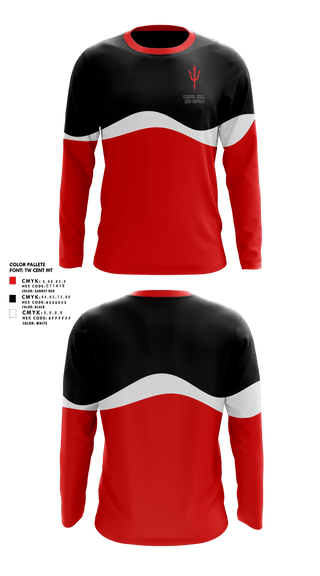 Long Sleeve Performance Shirt, Chapel Hill Red Devils, Track & Field, Teamtime, Team time, sublimation, custom sports apparel, team uniforms, spirit wear, spiritwear, sports uniforms, custom shirts, team store, custom team store, fundraiser sports, apparel fundraiser
