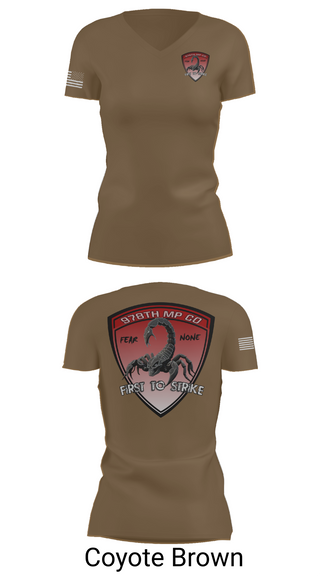 Womens Short Sleeve Vneck Shirt, 978th Military Police Company, , Teamtime, Team time, sublimation, custom sports apparel, team uniforms, spirit wear, spiritwear, sports uniforms, custom shirts, team store, custom team store, fundraiser sports, apparel fundraiser