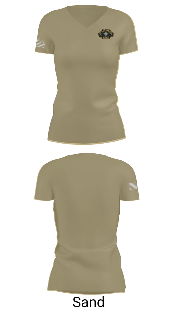 Womens Short Sleeve Vneck Shirt, Rio Communities Police Department, , Teamtime, Team time, sublimation, custom sports apparel, team uniforms, spirit wear, spiritwear, sports uniforms, custom shirts, team store, custom team store, fundraiser sports, apparel fundraiser