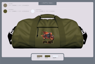 Duffle Bag, Vikings, , Teamtime, Team time, sublimation, custom sports apparel, team uniforms, spirit wear, spiritwear, sports uniforms, custom shirts, team store, custom team store, fundraiser sports, apparel fundraiser
