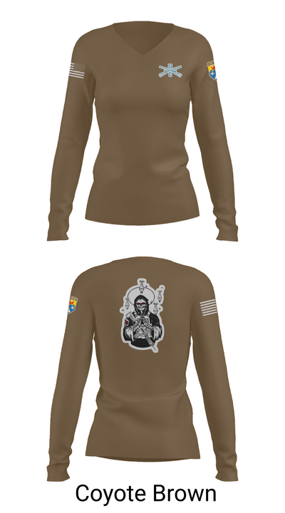 HHC Mortars 63835758 Women's Long Sleeve V-neck Shirt - 17