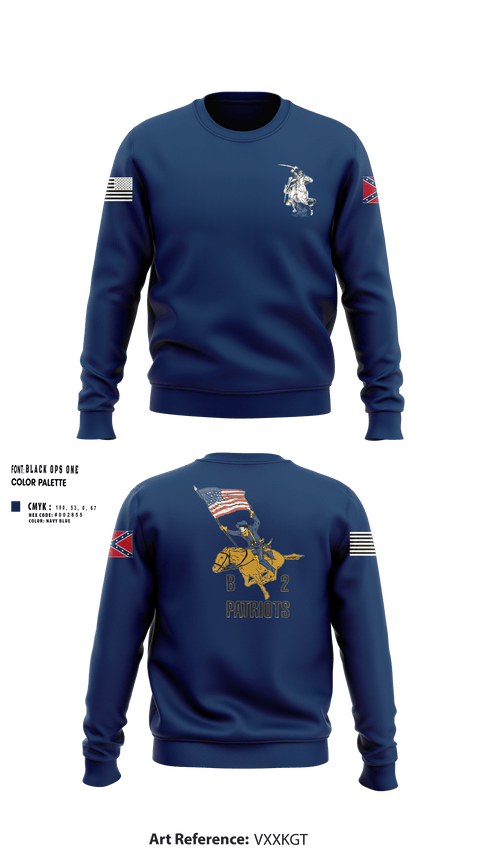 Crew Neck Sweatshirt, B2 Patriots, Army, Teamtime, Team time, sublimation, custom sports apparel, team uniforms, spirit wear, spiritwear, sports uniforms, custom shirts, team store, custom team store, fundraiser sports, apparel fundraiser